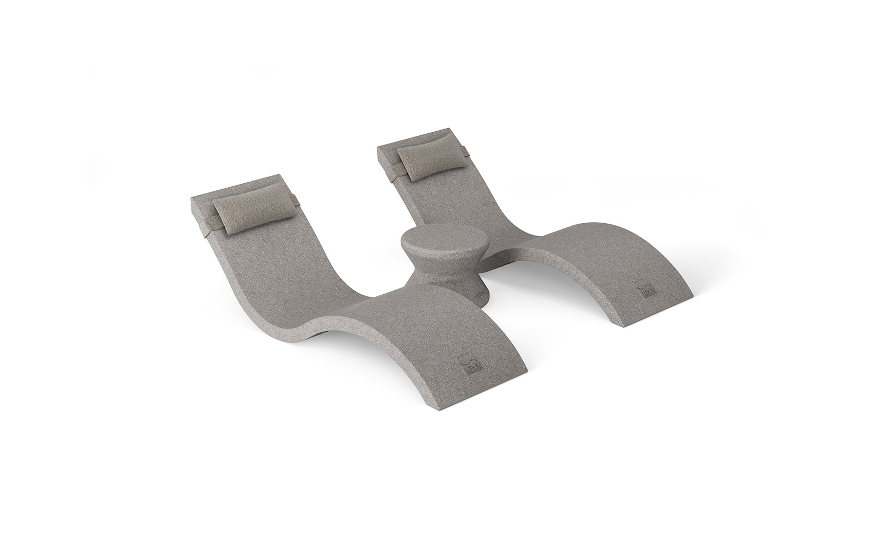 Ledge Signature Chaise Headrest Pillow and Side Table In-Pool Set