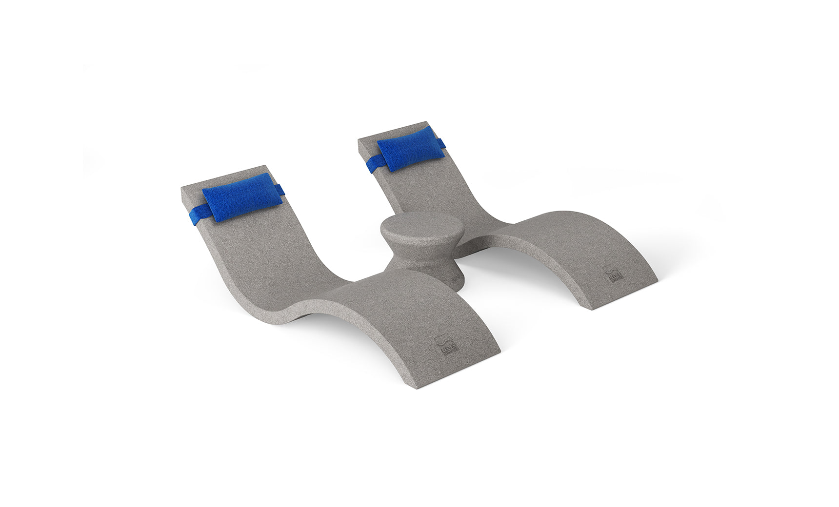 Ledge Signature Chaise Headrest Pillow and Side Table In-Pool Set