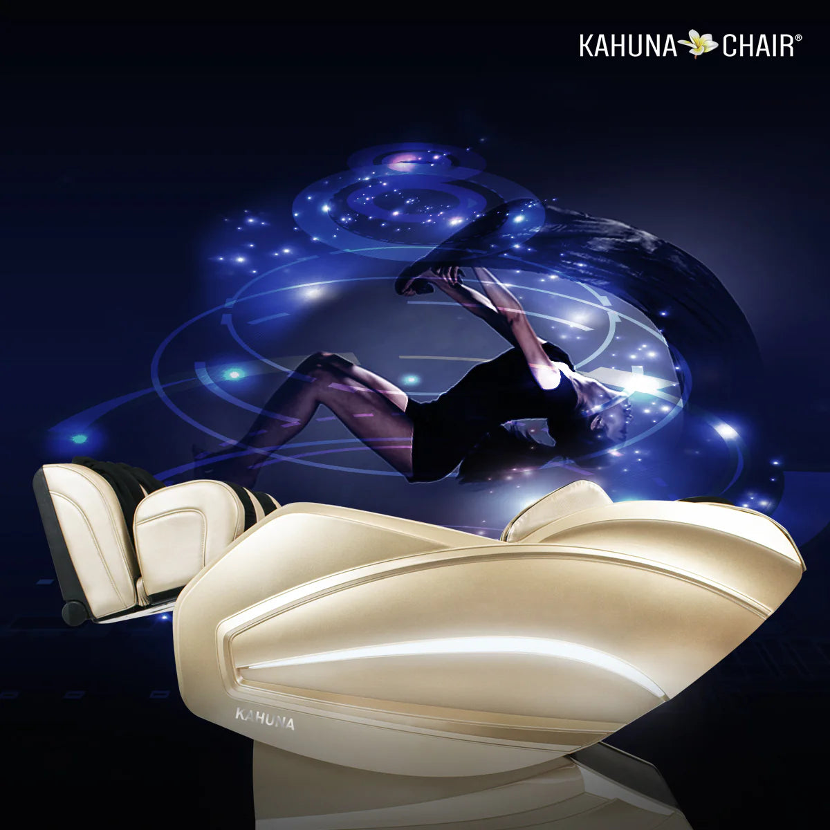Kahuna Massage Chair Exquisite Rhythmic HSL-Track Kahuna Massage Chair, HM-Kappa with a handheld regular remote