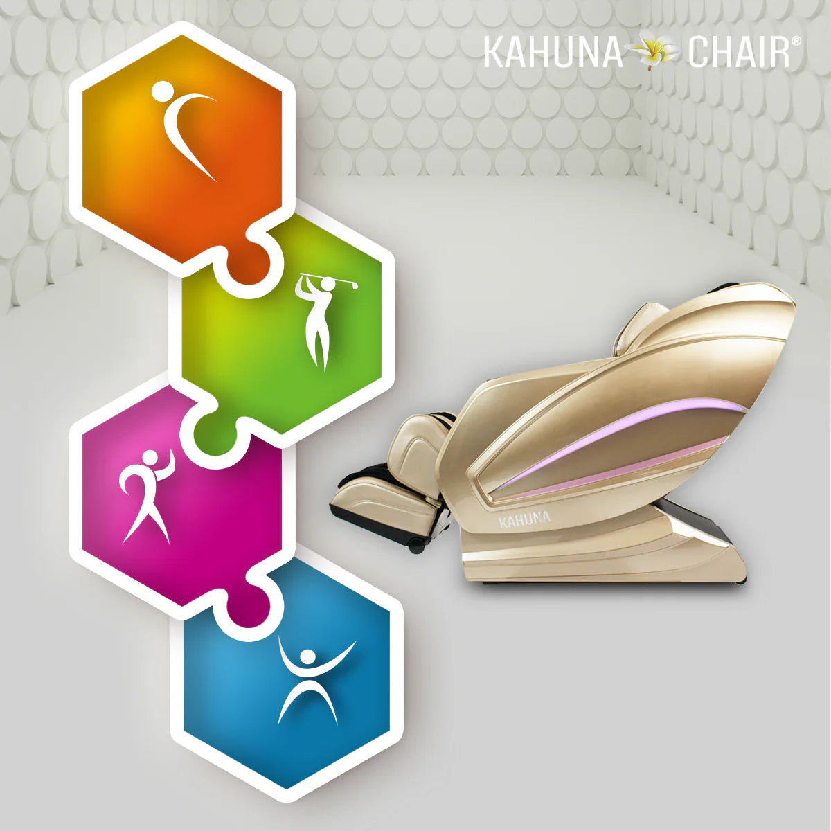 Kahuna Massage Chair Exquisite Rhythmic HSL-Track Kahuna Massage Chair, HM-Kappa with a handheld regular remote