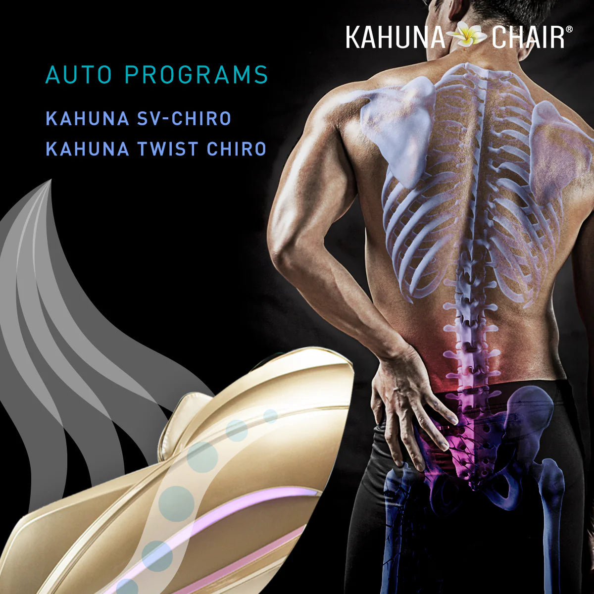 Kahuna Massage Chair Exquisite Rhythmic HSL-Track Kahuna Massage Chair, HM-Kappa with a handheld regular remote