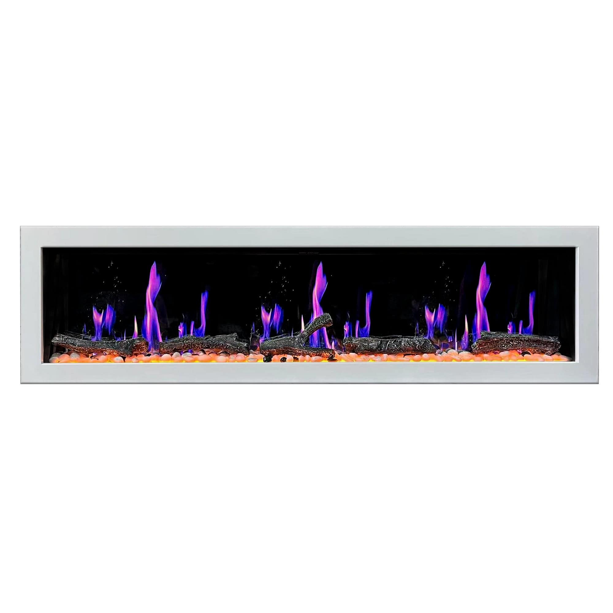 Litedeer Homes Gloria II 78-inch Seamless Push-in Electric Fireplace ZEF78V