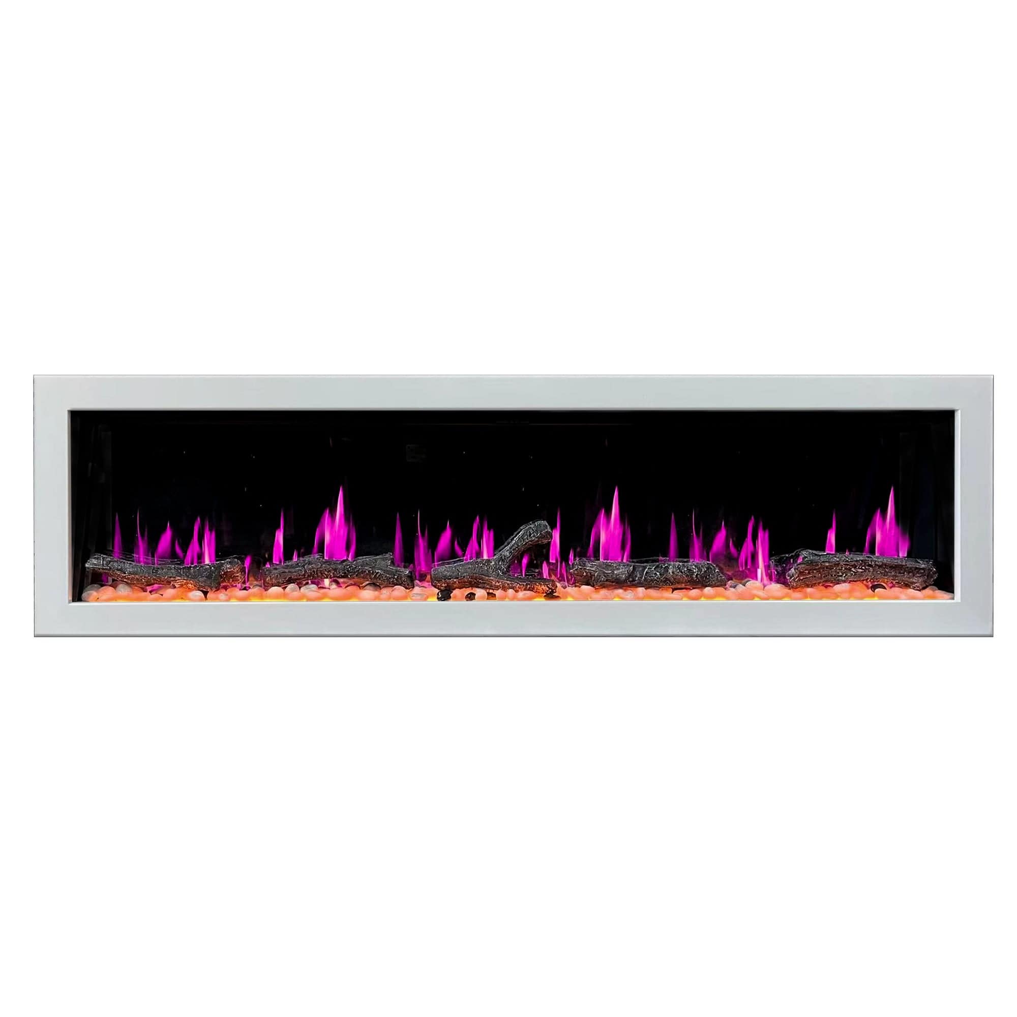 Litedeer Homes Gloria II 78-inch Seamless Push-in Electric Fireplace ZEF78V