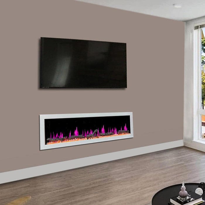 Litedeer Homes Gloria II 78-inch Seamless Push-in Electric Fireplace ZEF78V