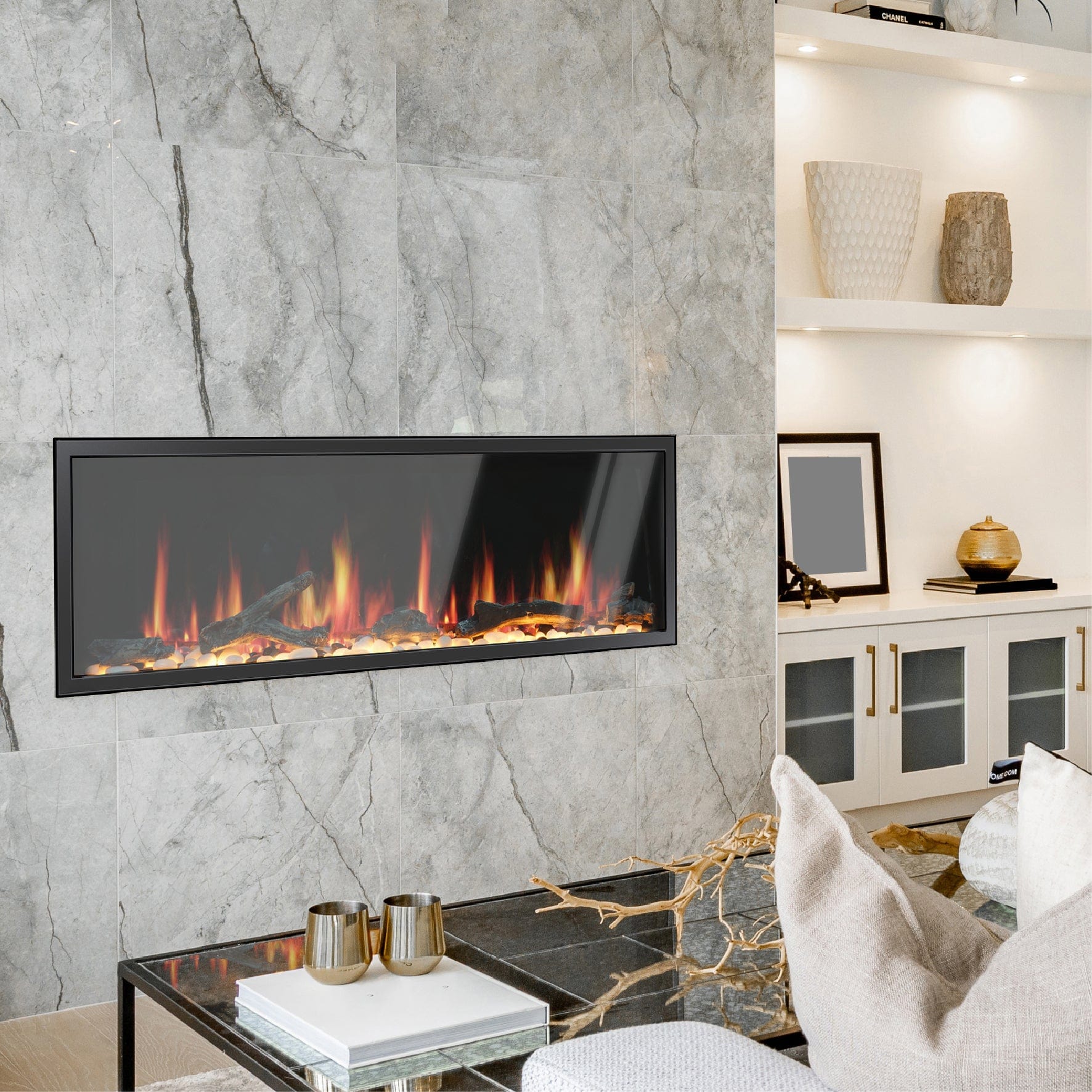 Litedeer Homes Latitude 55-inch Ultra Slim Built-in Electric Fireplace ZEF55V