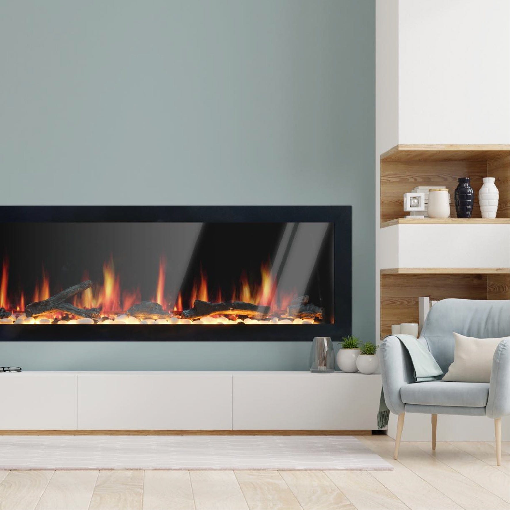 Litedeer Homes Latitude II 48-inch Seamless Push-in Electric Fireplace ZEF48X