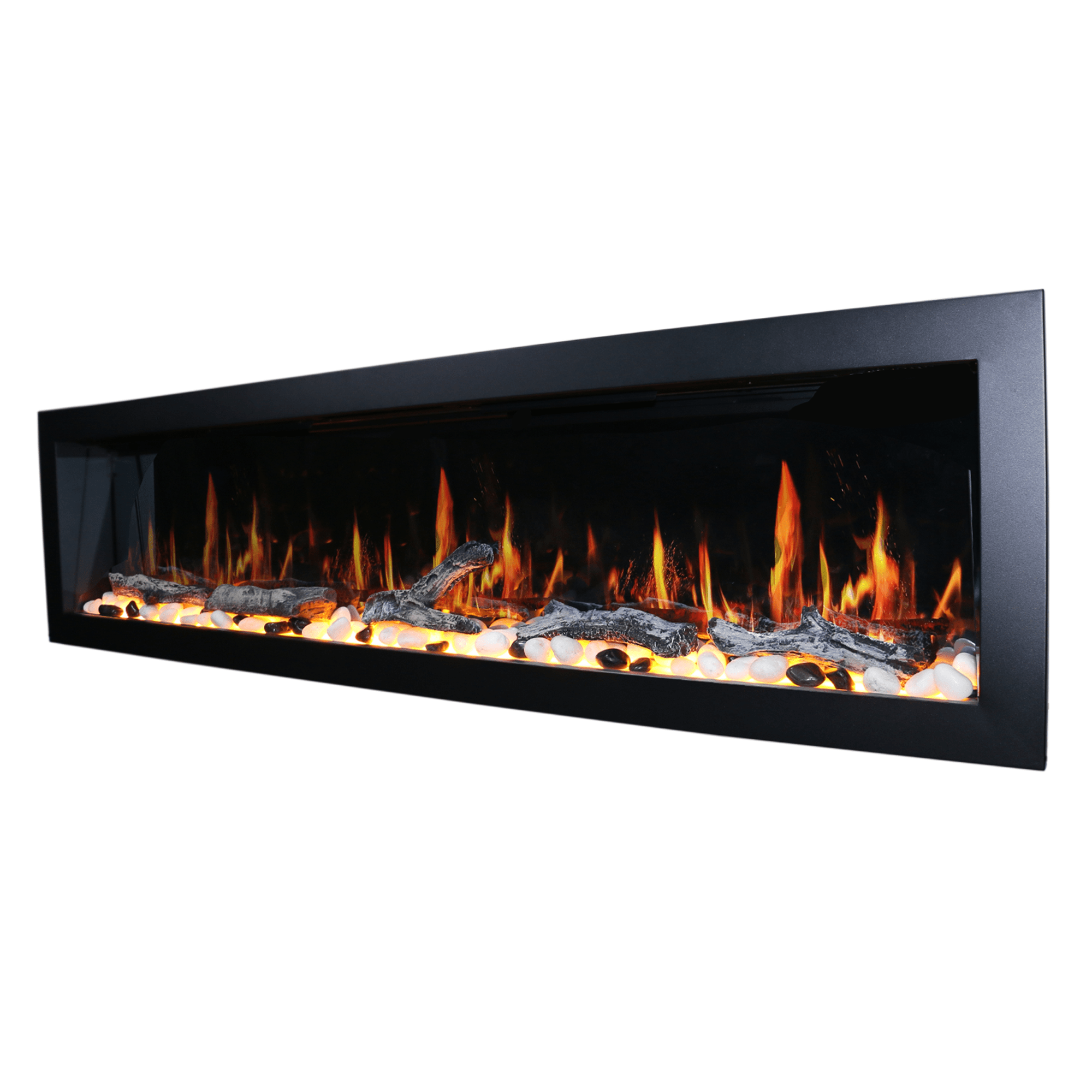 Litedeer Homes Latitude II 78-inch Seamless Push-in Electric Fireplace ZEF78V