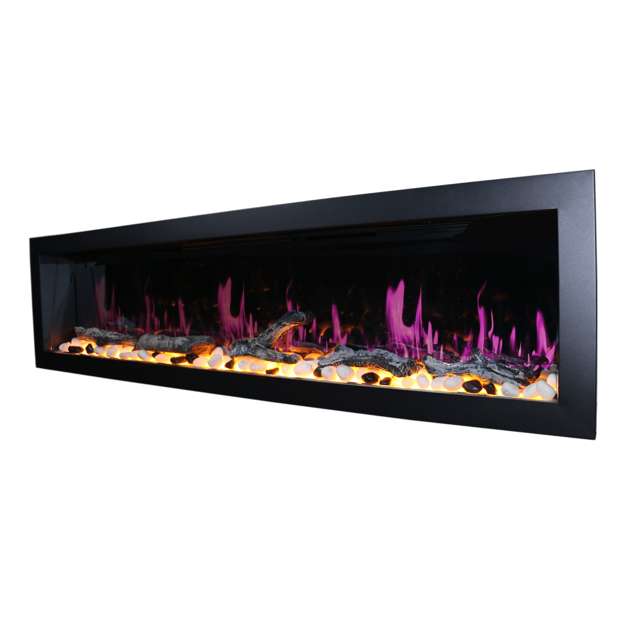 Litedeer Homes Latitude II 78-inch Seamless Push-in Electric Fireplace ZEF78V