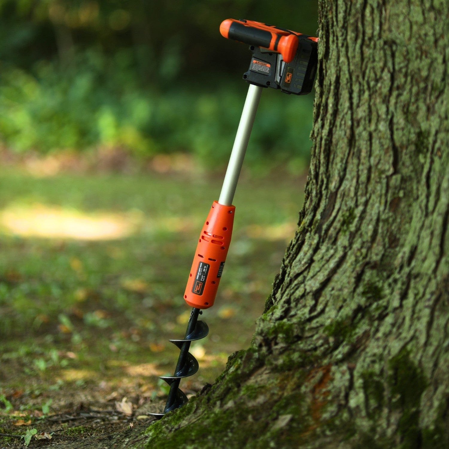 Super Handy Electric Earth Auger - 20V 4Ah Battery, 12" x 3" Bit