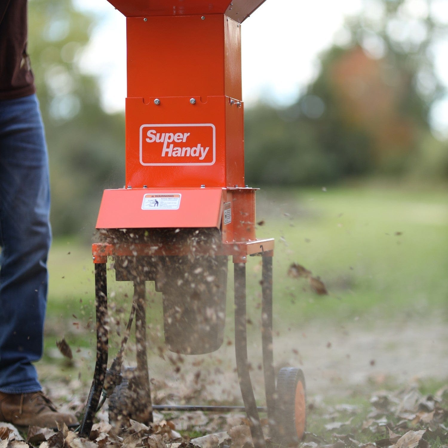 Super Handy Electric Leaf Mulcher - 120V Corded, 11"  Heavy Duty Blades, Steel Housing Body