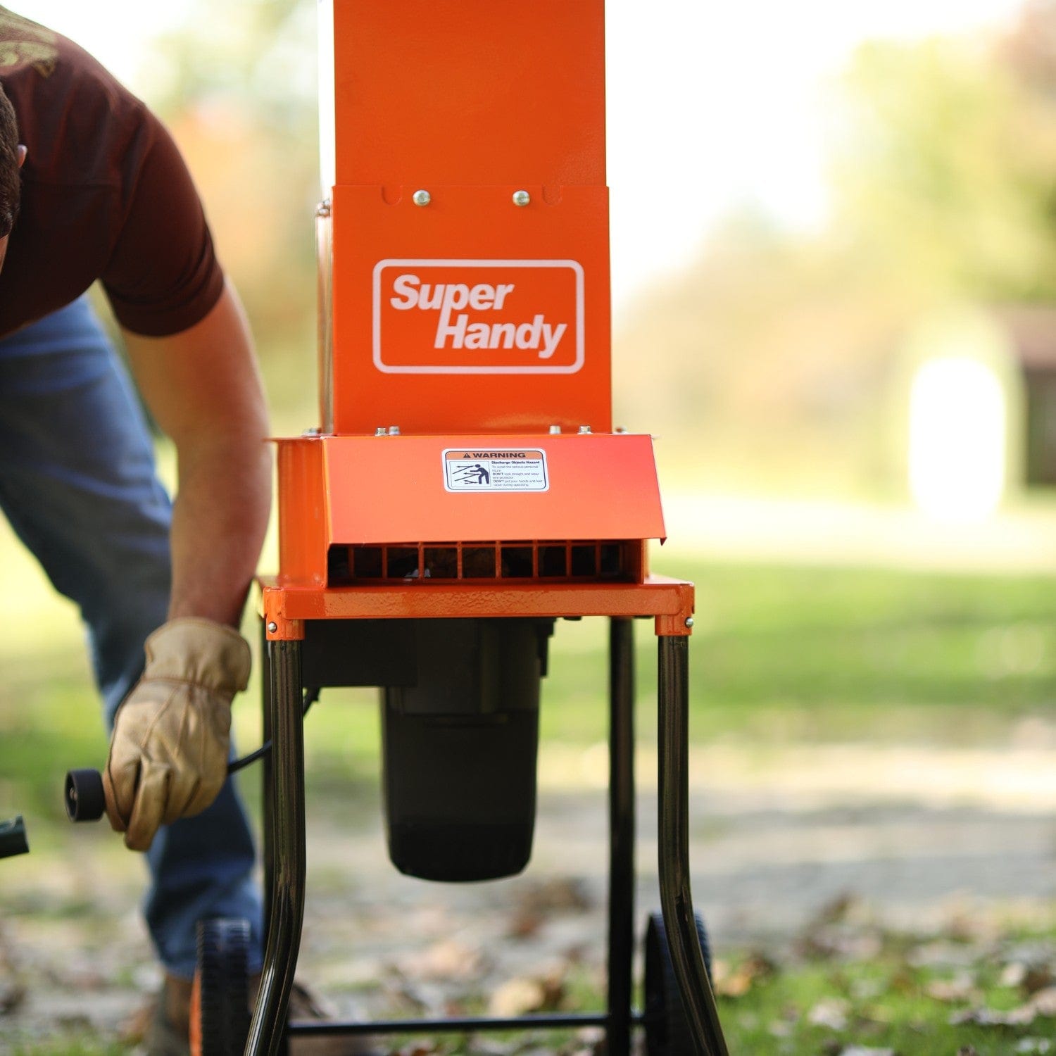 Super Handy Electric Leaf Mulcher - 120V Corded, 11"  Heavy Duty Blades, Steel Housing Body