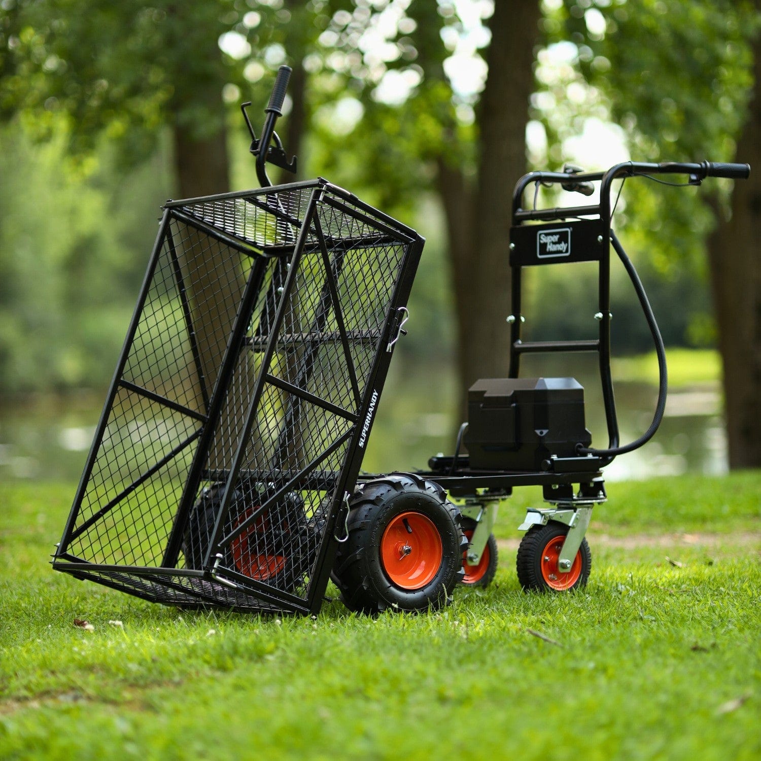 Super Handy Electric Utility Wagon Pro - 48V 2Ah Li-Ion Battery, 660Lb Max Weight