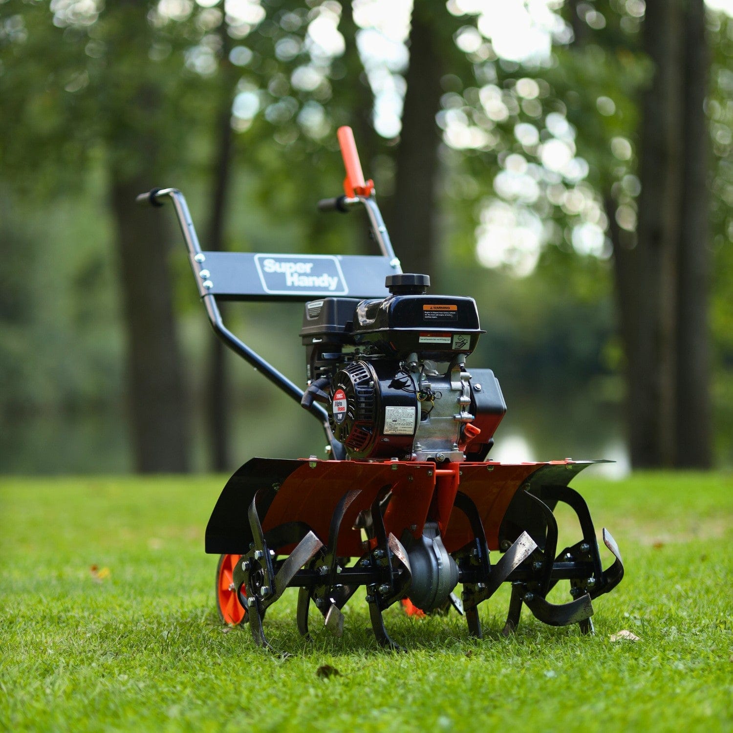 Super Handy Gas Garden Tiller Pro - 7HP 209CC, 27" Tilling Width