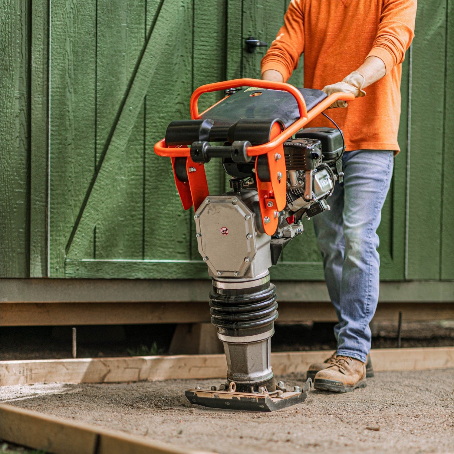 Super Handy Jumping Jack Tamping Rammer Pro - 7HP 209CC Engine High Impact Soil Compaction