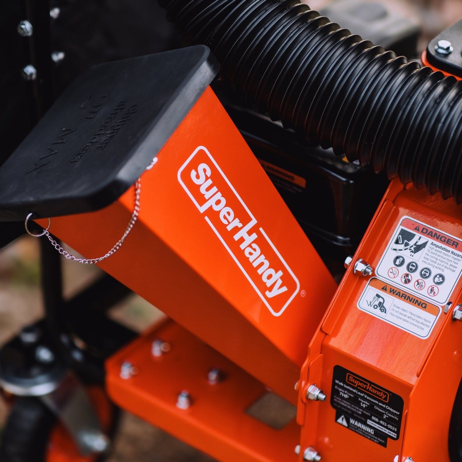 Super Handy Leaf Vacuum & Wood Chipper - 7HP Engine, 10:1 Mulch Ratio, Max 2" Branches