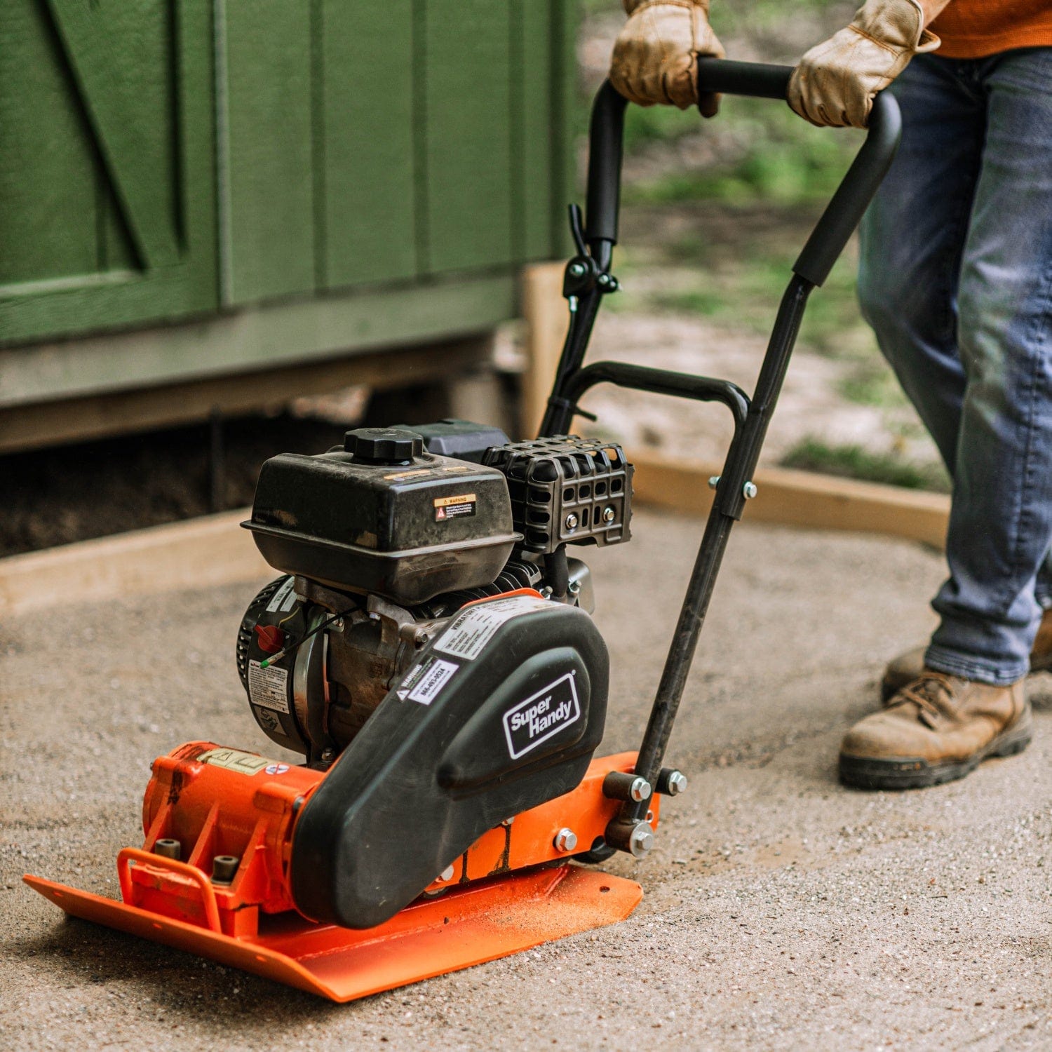 Super Handy Plate Compactor - 7HP 209CC, 12" Max Tamper Depth