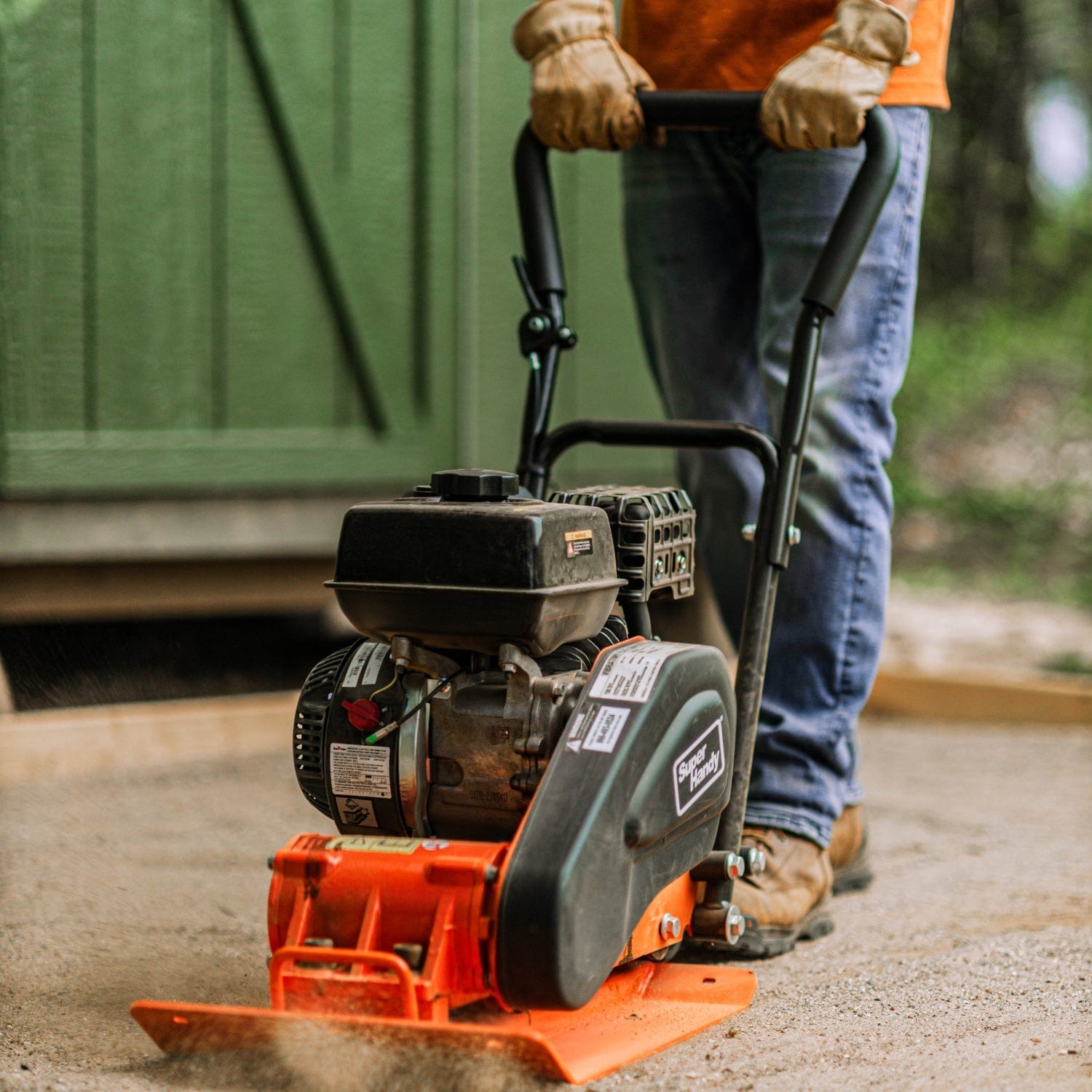 Super Handy Plate Compactor - 7HP 209CC, 12" Max Tamper Depth