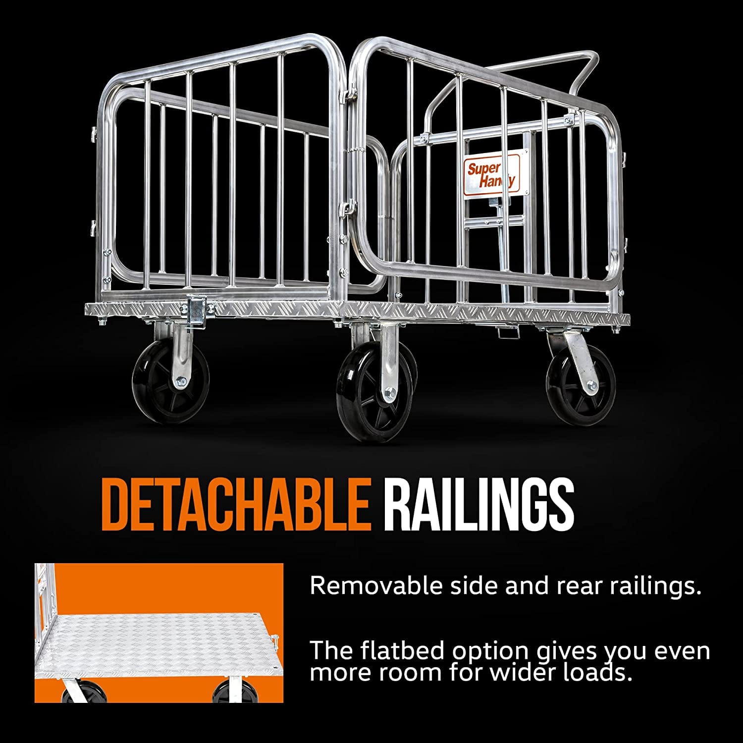 Super Handy Platform Truck & Trailer - 1200Lb Capacity, Connects Directly to Utility Tugger