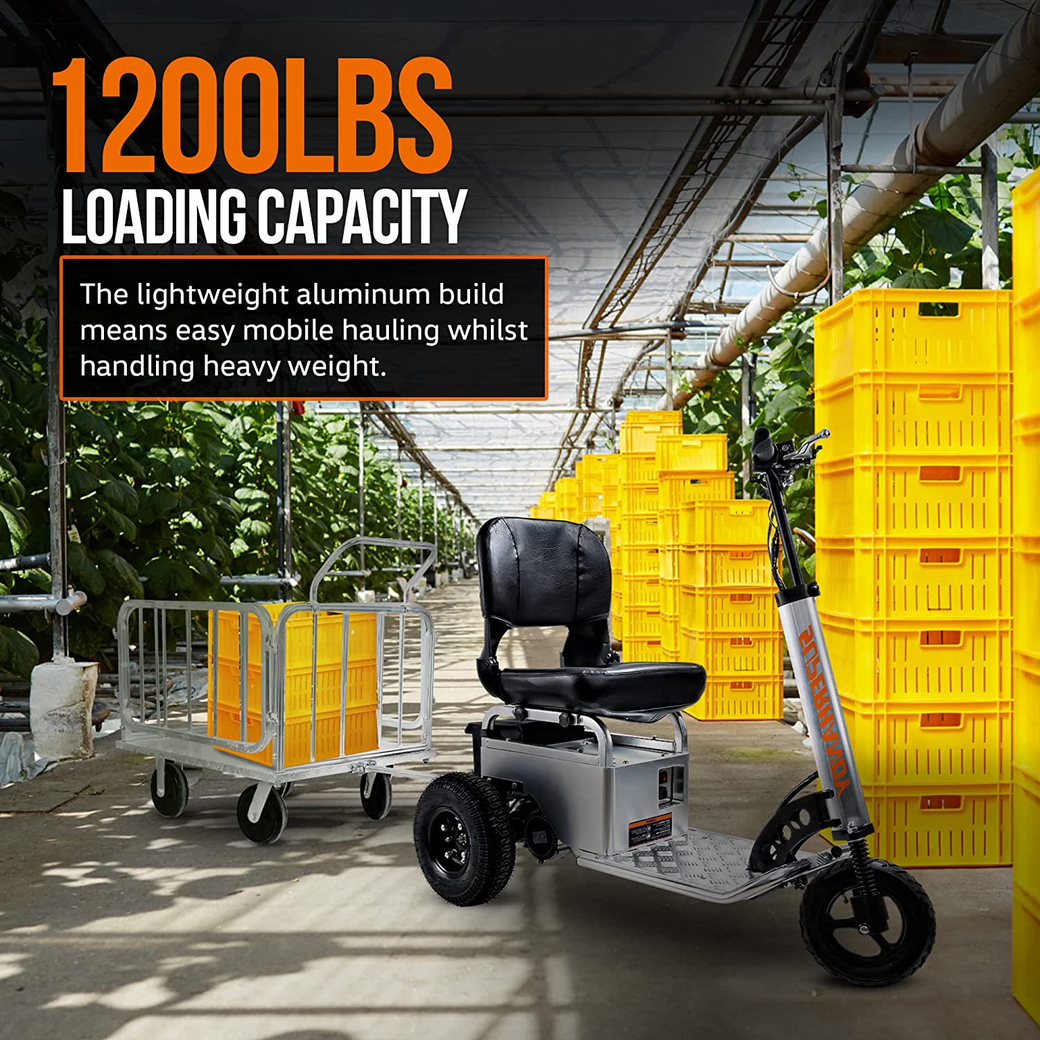 Super Handy Platform Truck & Trailer - 1200Lb Capacity, Connects Directly to Utility Tugger