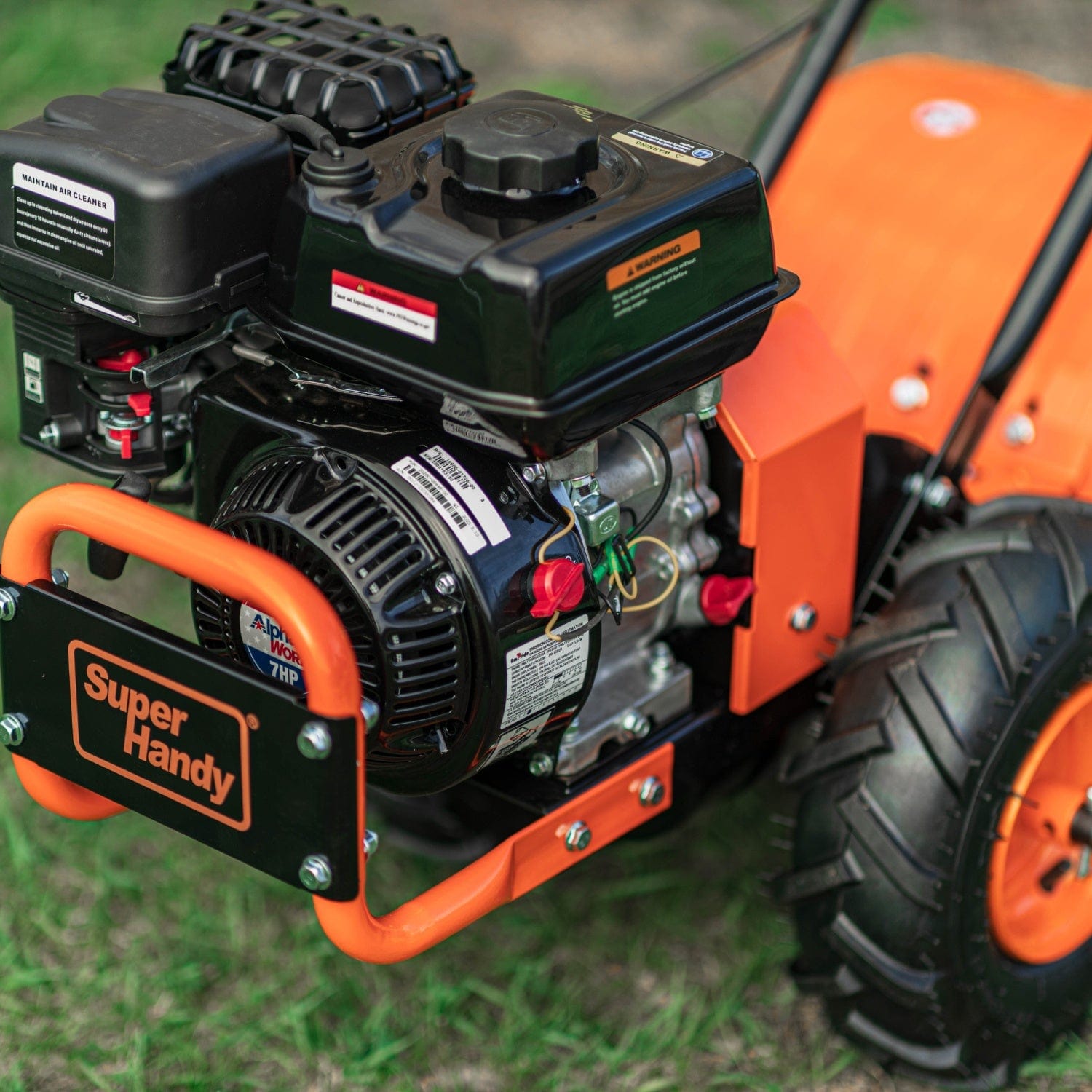Super Handy Rear Tine Tiller Pro - 7HP, 16" Width, 12" Depth - Ultimate Soil Prep Tool