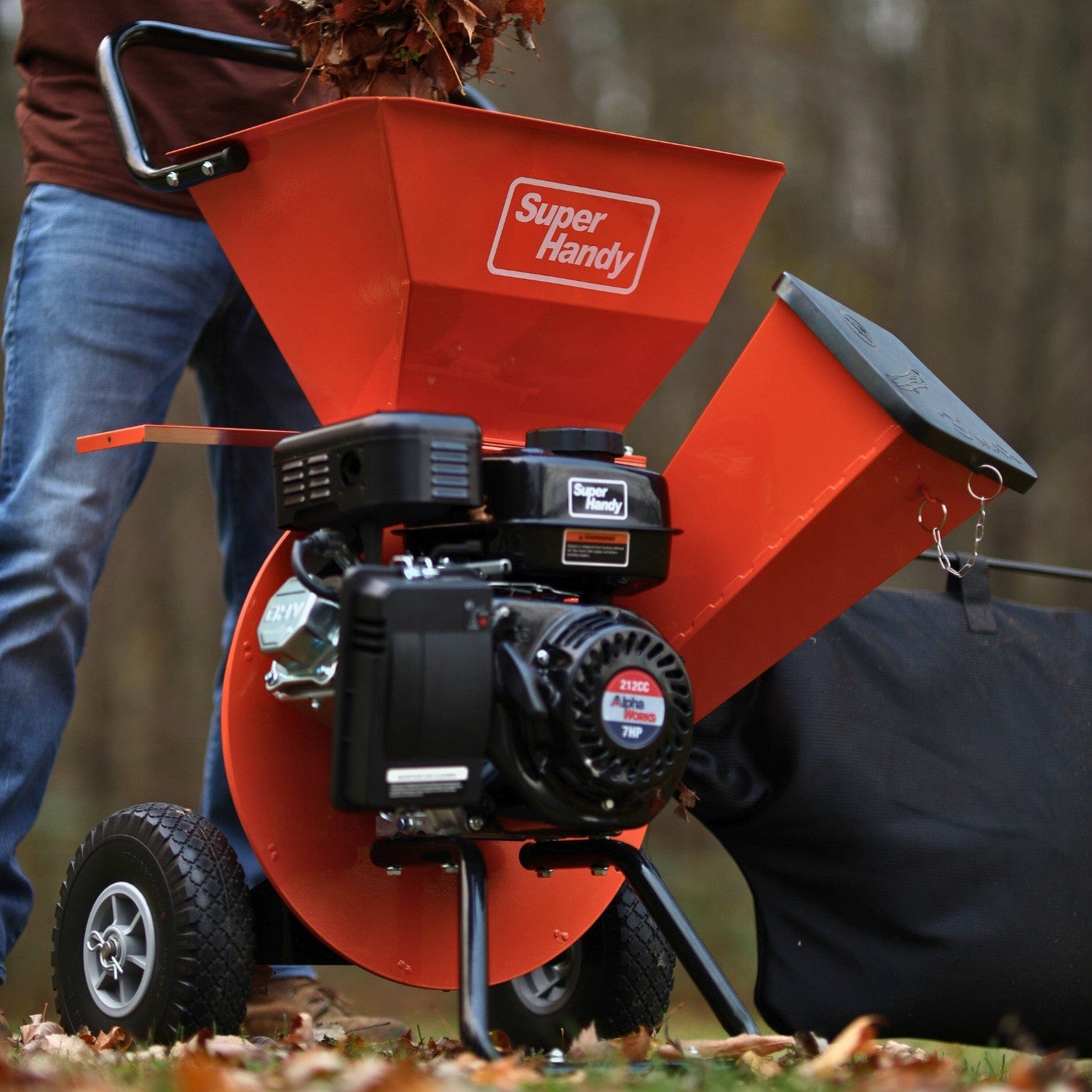 Super Handy Wood Chipper Pro - 7HP 212CC, 3" Max Branch Capacity