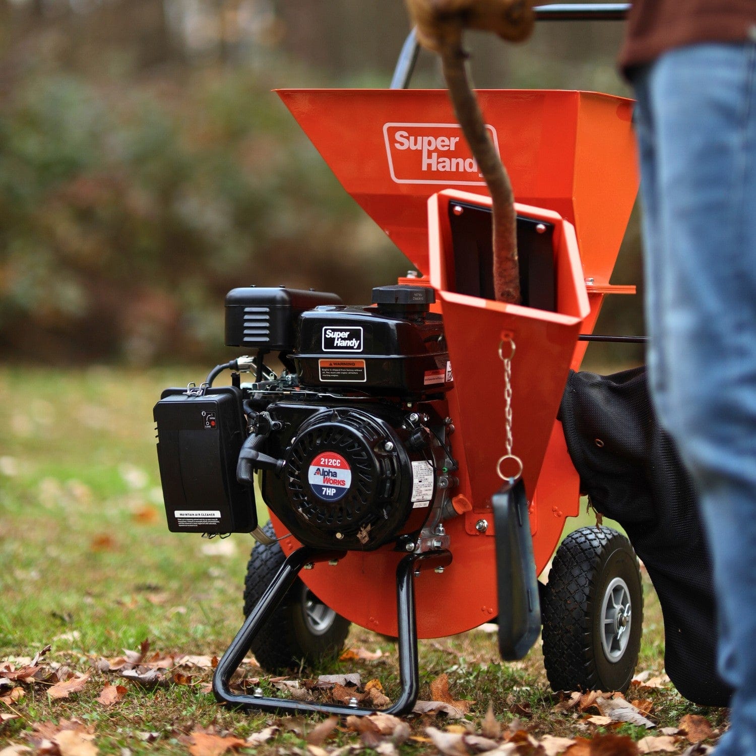 Super Handy Wood Chipper Pro - 7HP 212CC, 3" Max Branch Capacity
