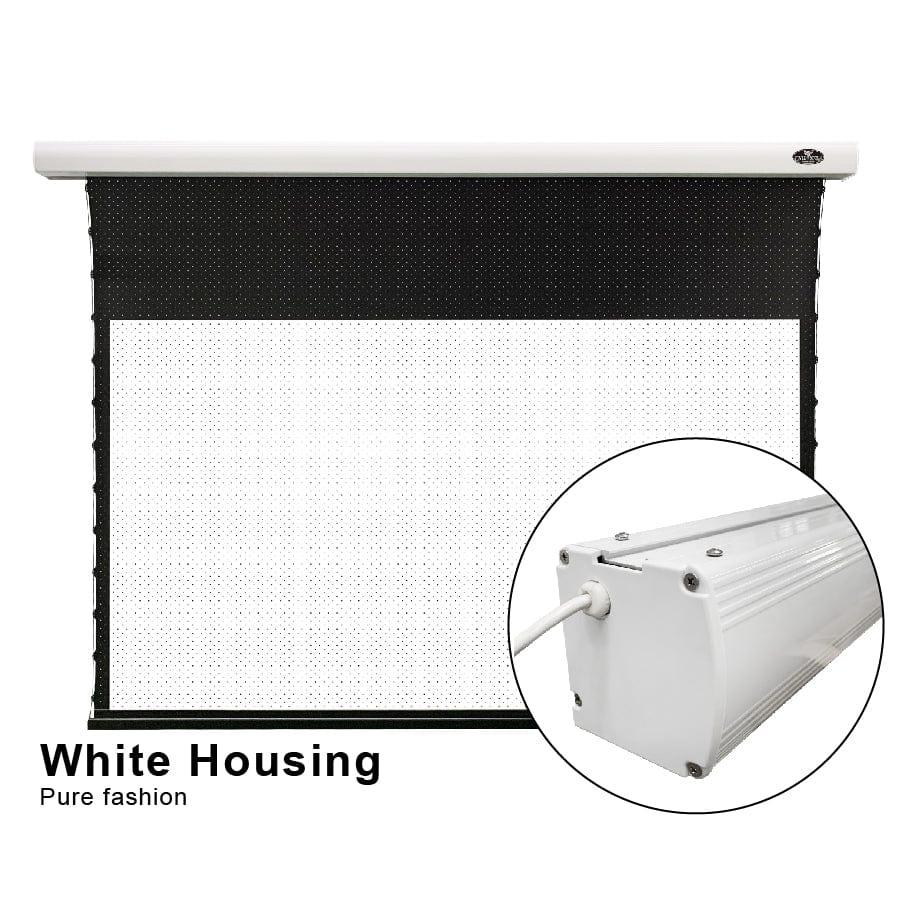 VIVIDSTORM White Cinema Perforated Slimline Motorized Tension Projector screen