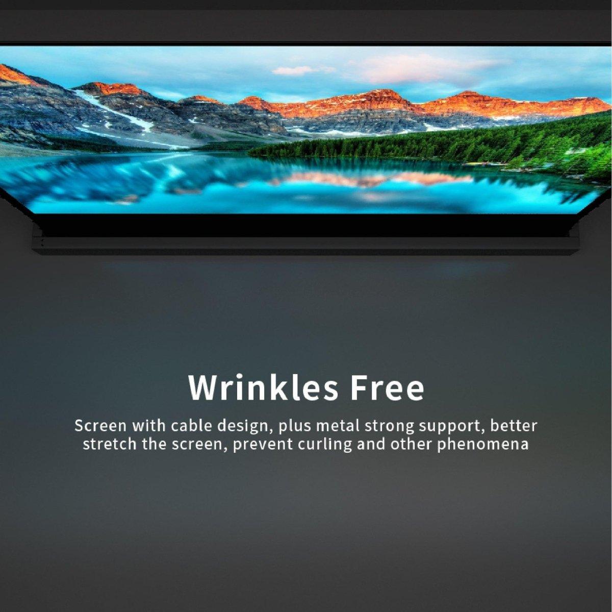 VIVIDSTORM Pearl White Cinema Plus Motorized Tension Floor Rising Projector screen