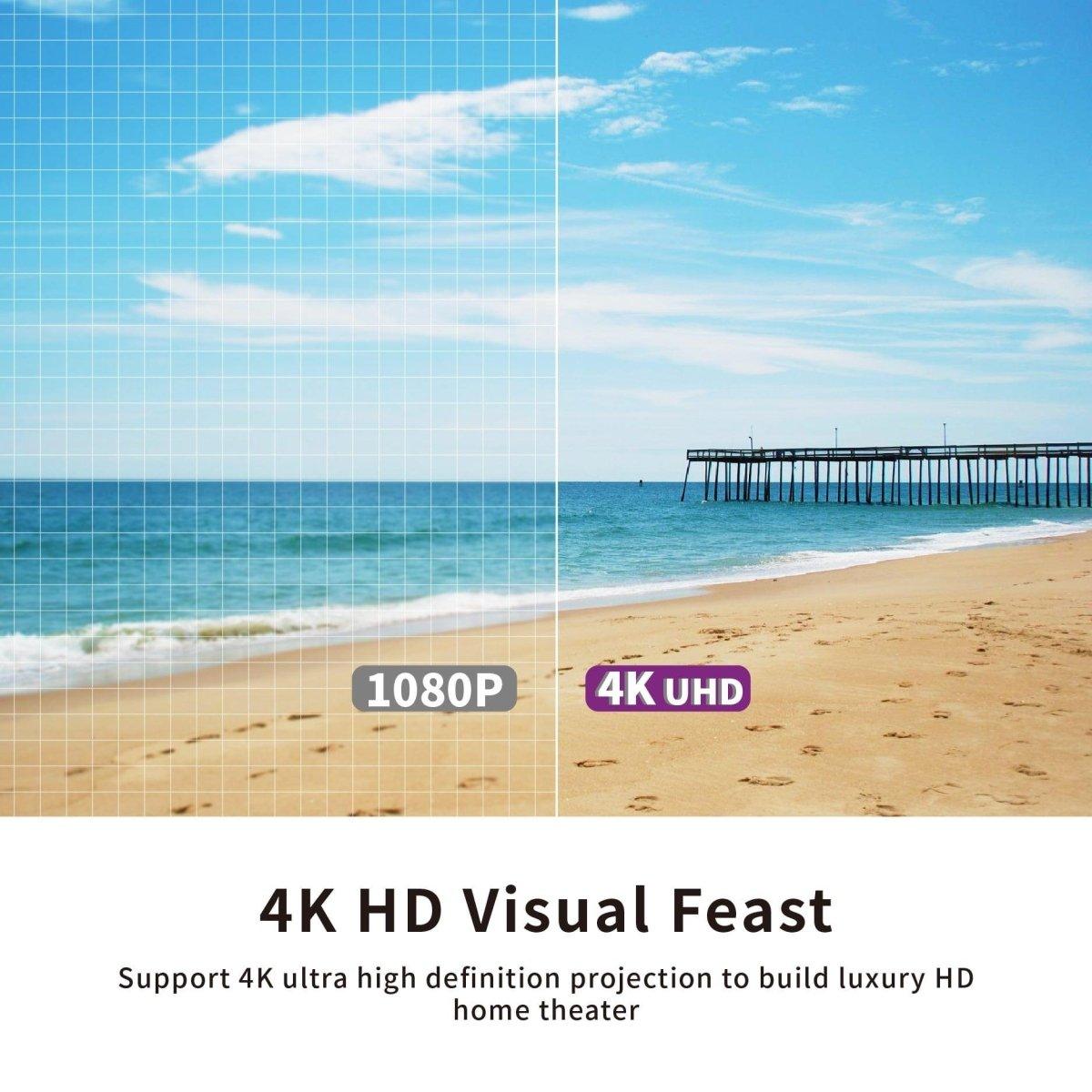 VIVIDSTORM Pearl White Cinema Plus Motorized Tension Floor Rising Projector screen