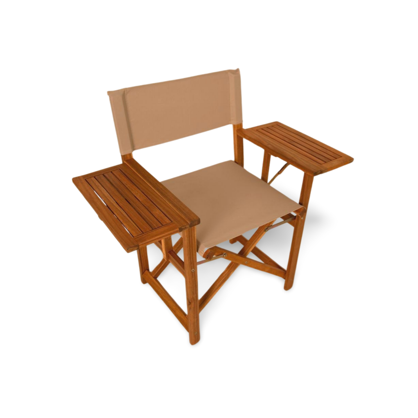 Balkene Home Walker Outdoor Folding Directors Chair with Side Tables | 65246