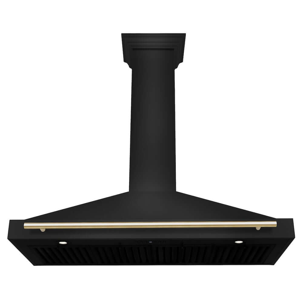 ZLINE Autograph Edition 48 in. Black Stainless Steel Wall Mount Range Hood With Accent Handle (BSKB4Z-48)